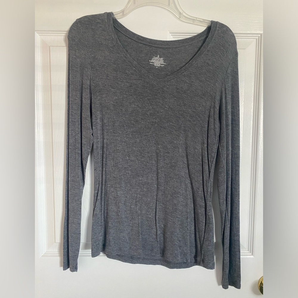 Cuddl Duds Gray Women’s Long Sleeve Top|Size S|